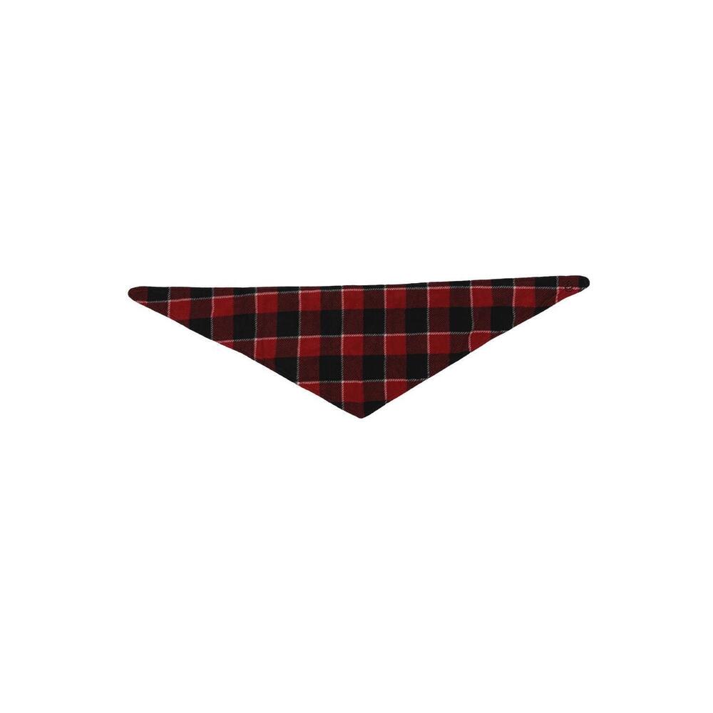 Cuddl Duds Matching Pet Bandana Black/Red Plaid